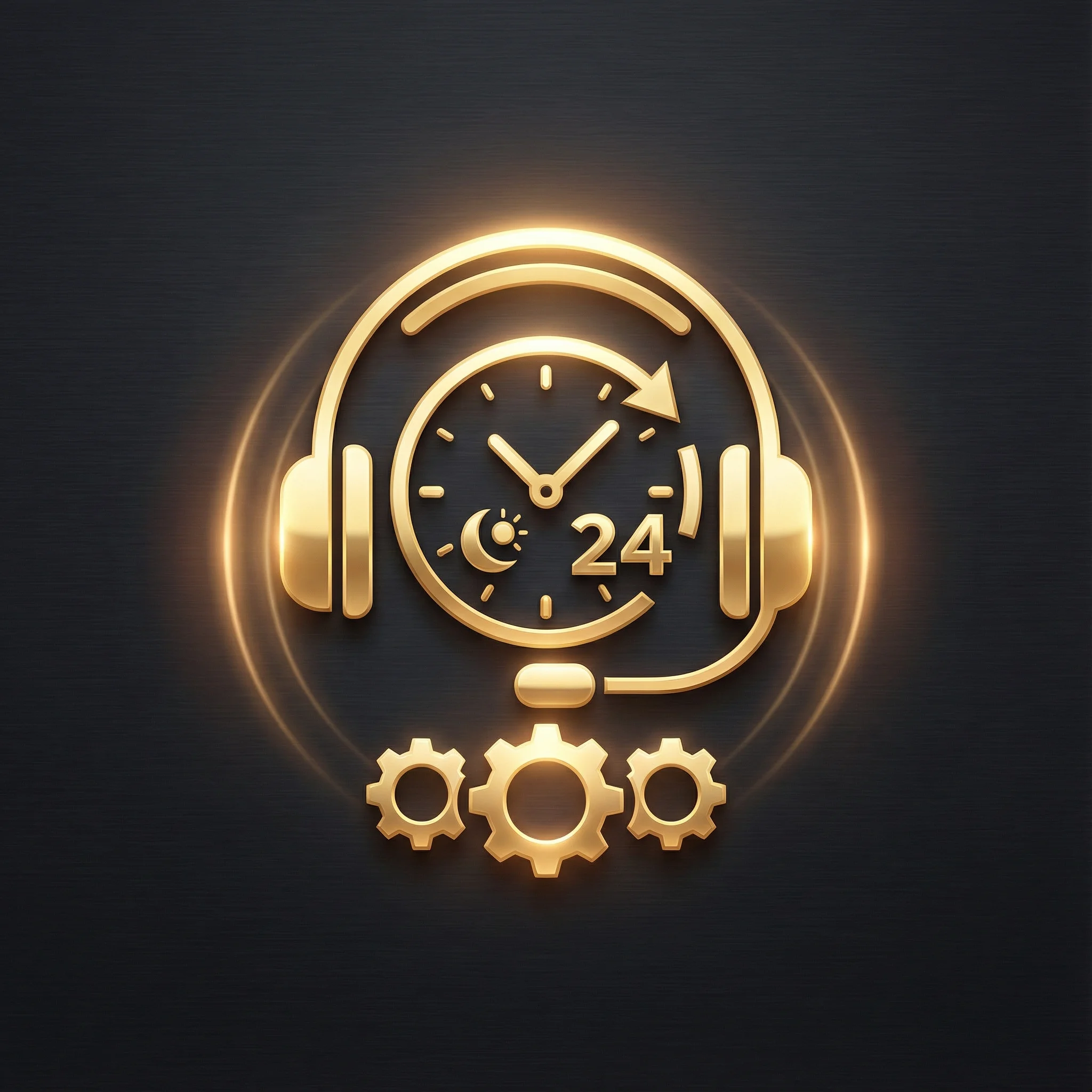 Ícone de suporte ao cliente 24 horas do leaobet